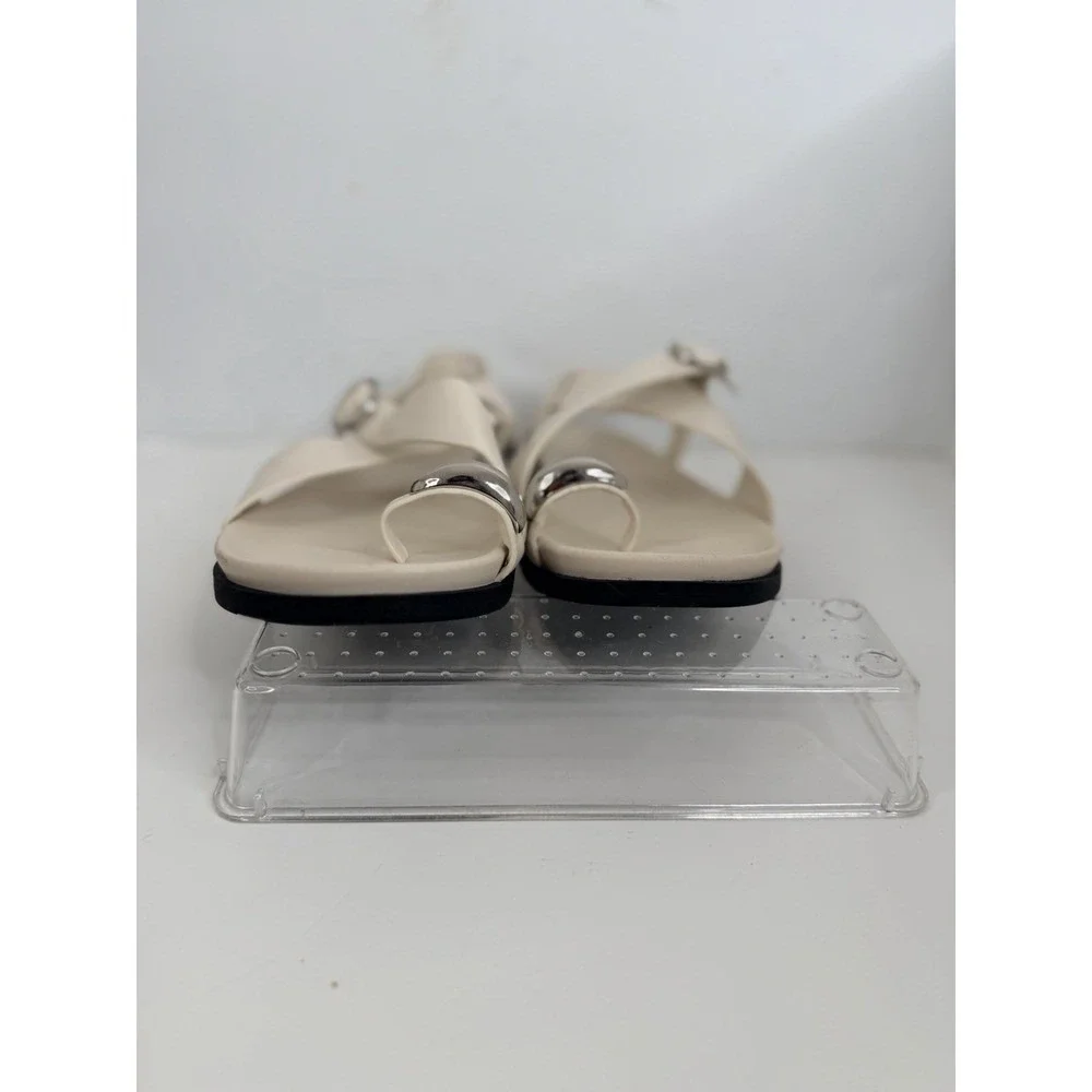 A New Day Penelope Sandals Womens 7 Bone Off White Slip On Flat NWT